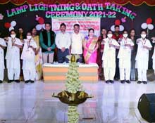 Lamp Lighting RANM 2021 Chief guest Mr.Umesh Galvankar Chairman Br.Nath Pai Institute Kudal